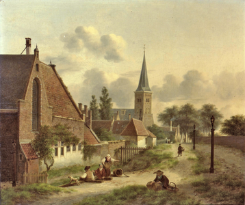 26172 Gezicht vanaf de stadswal te Utrecht op de bebouwing achter de wal, uit het noordwesten, met links een gedeelte ...